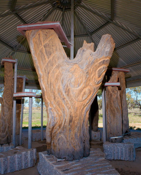 Collymongle Carved Trees - Accommodation Main Beach 0