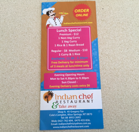 Indian chef restaurant  Take away - Accommodation Main Beach