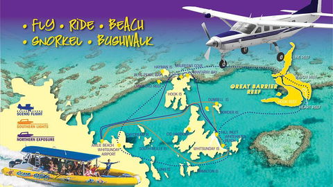 Scenic Flight - Great Barrier Reef, Heart Reef, Whitehaven Beach & Hill Inlet! - Accommodation Main Beach 0